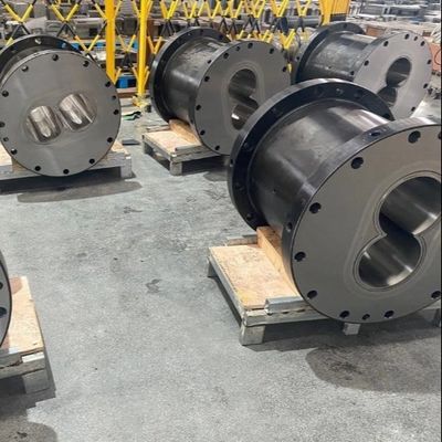 خرید JSW Co چرخنده باز پیچ بشکه مقاوم به پوشیدن دو پیچ قطعات Extruder برای محصولات PPE online manufacture