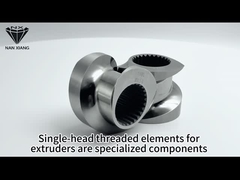 مقاومت در برابر فرسایش عناصر اکستروژر دو پیچ تک پرواز ISO9001 برای تولید لوازم آرایشی